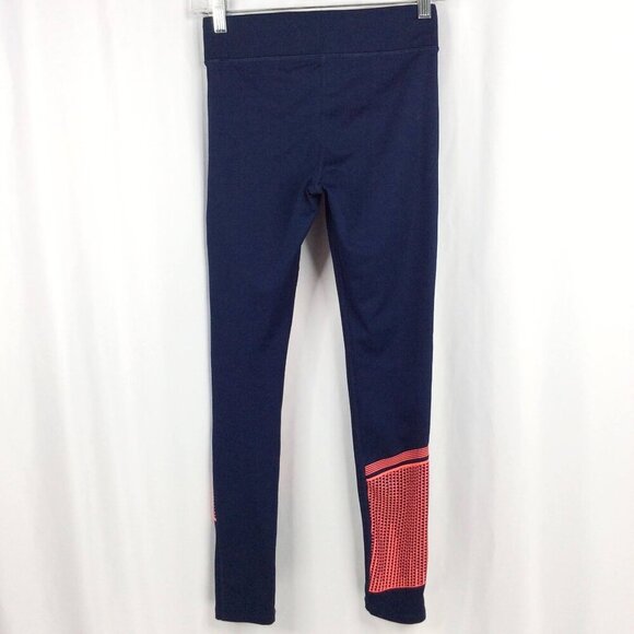 Under Armour ColdGear Block Graphic Leggings Womens Size Small Navy Pink - Picture 4 of 9